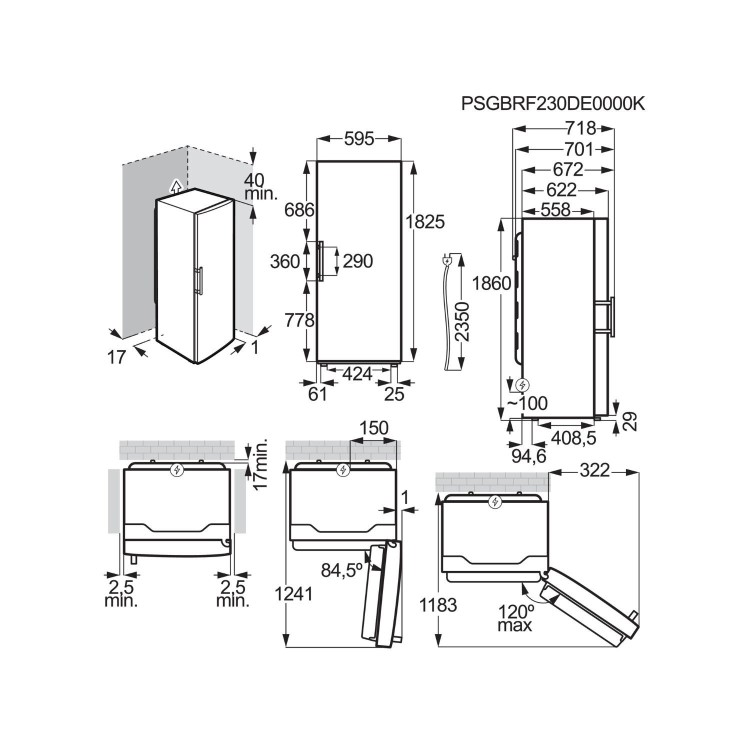 AEG 6000 Series Dynamic Air 395 Litre Freestanding Fridge - White - Image 6
