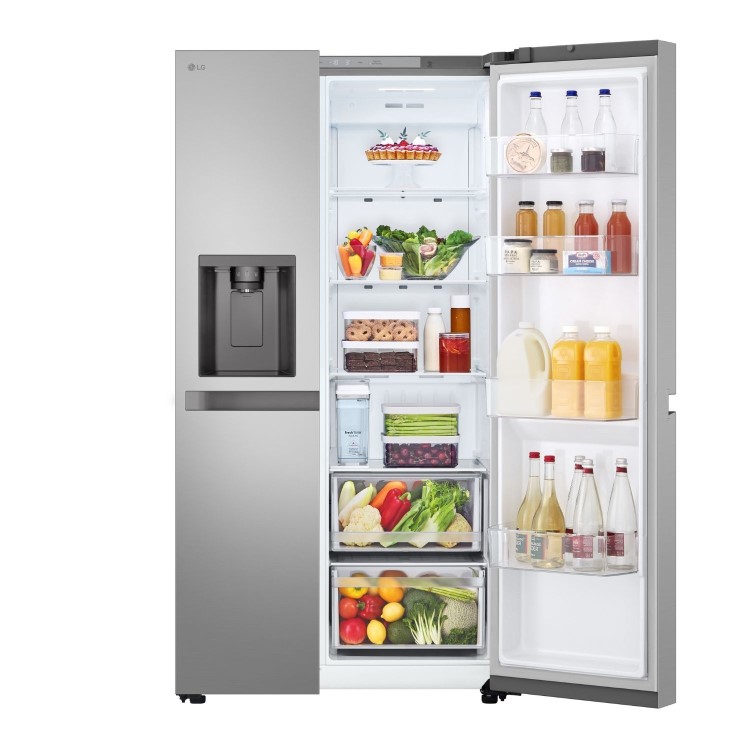 LG NatureFRESH 641 Litre Side-By-Side American Fridge Freezer - Prime Silver - Image 5