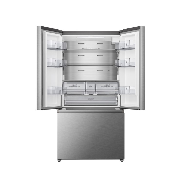 Hisense 634 Litre French Style American Fridge Freezer - Stainless Steel - Image 5