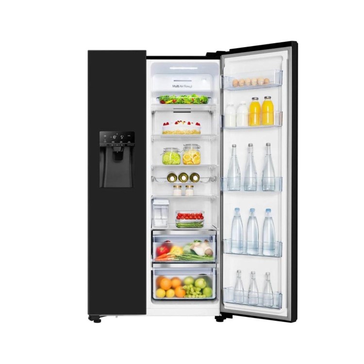 Hisense 562 Litre Side-By-Side American Fridge Freezer - Black - Image 6