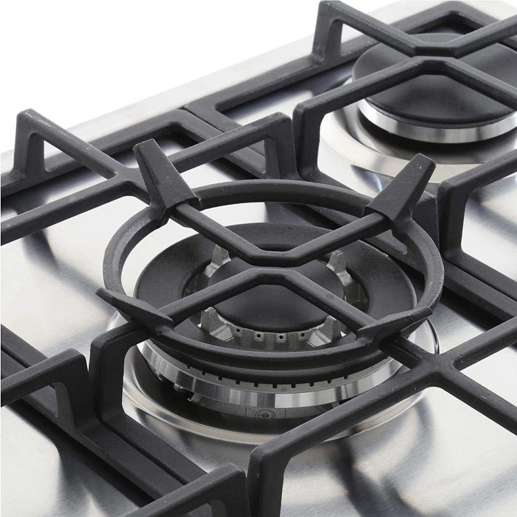 CDA 70cm 5 burner Gas Hob with Wok Burner - Stainless Steel - Image 5