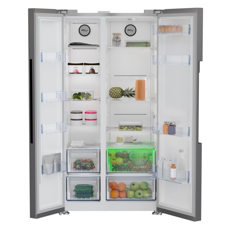 Beko 580 Litre Side by Side American Fridge Freezer with NeoFrost™ - Stainless Steel - Image 3