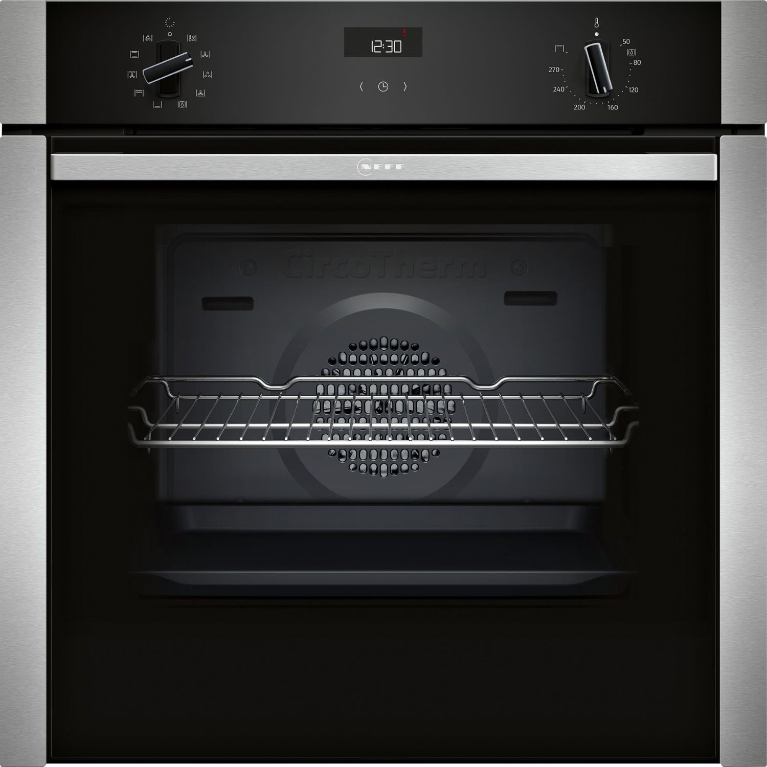 Neff N50 B3ACE4AN3B Slide and Hide Electric Single Oven - Stainless Steel