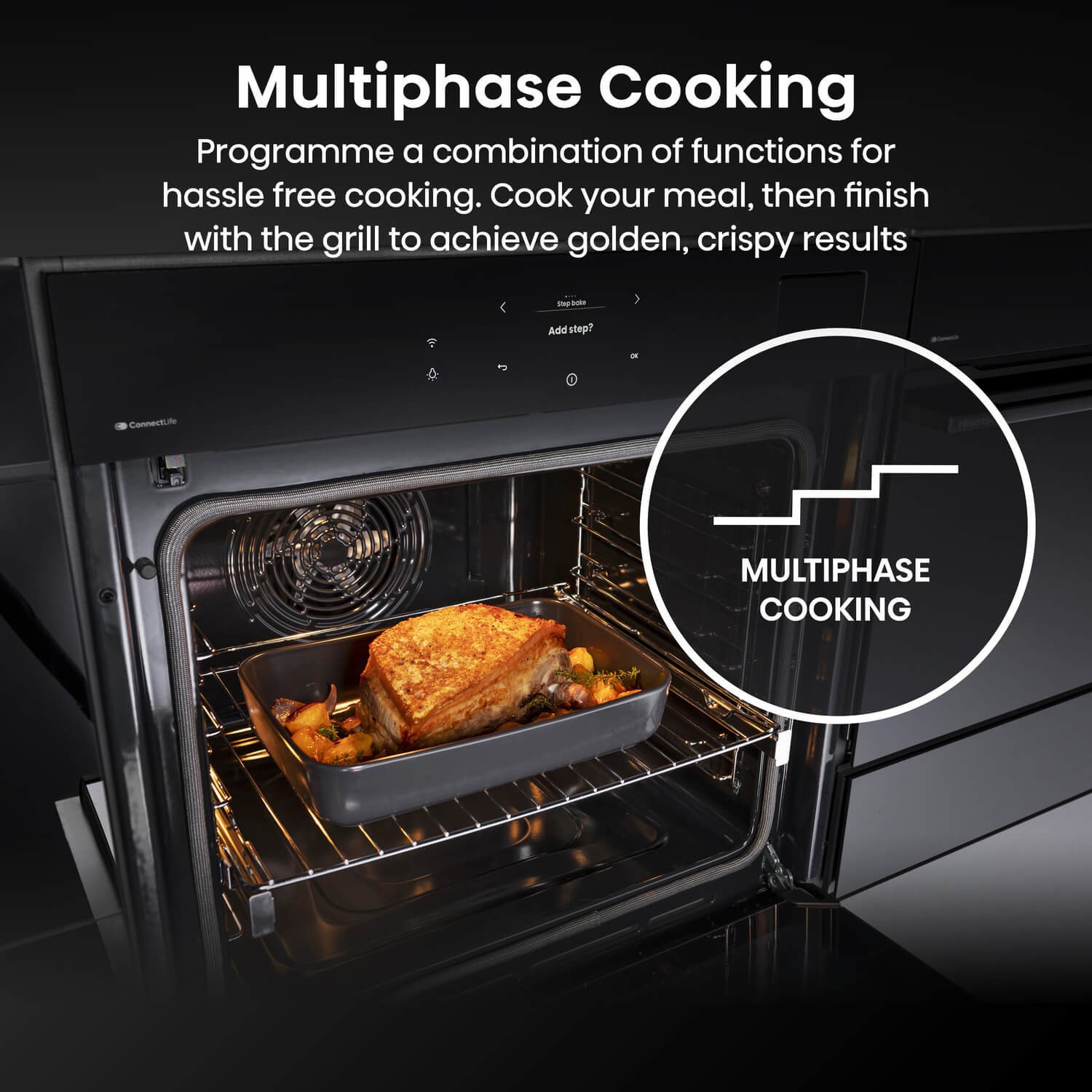 Hisense Hi8 BAS6PH8BUKWF Electric Self-Cleaning Single Oven - Black - Image 3