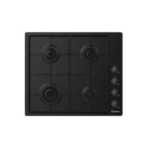Candy 60cm 4 Burner Gas Hob with Pan Stand - Black
