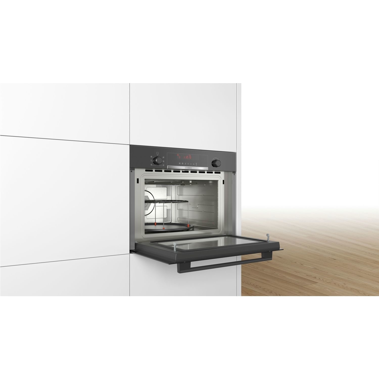 Bosch Series 4 Built-In Combination Microwave Oven - Black - Image 4