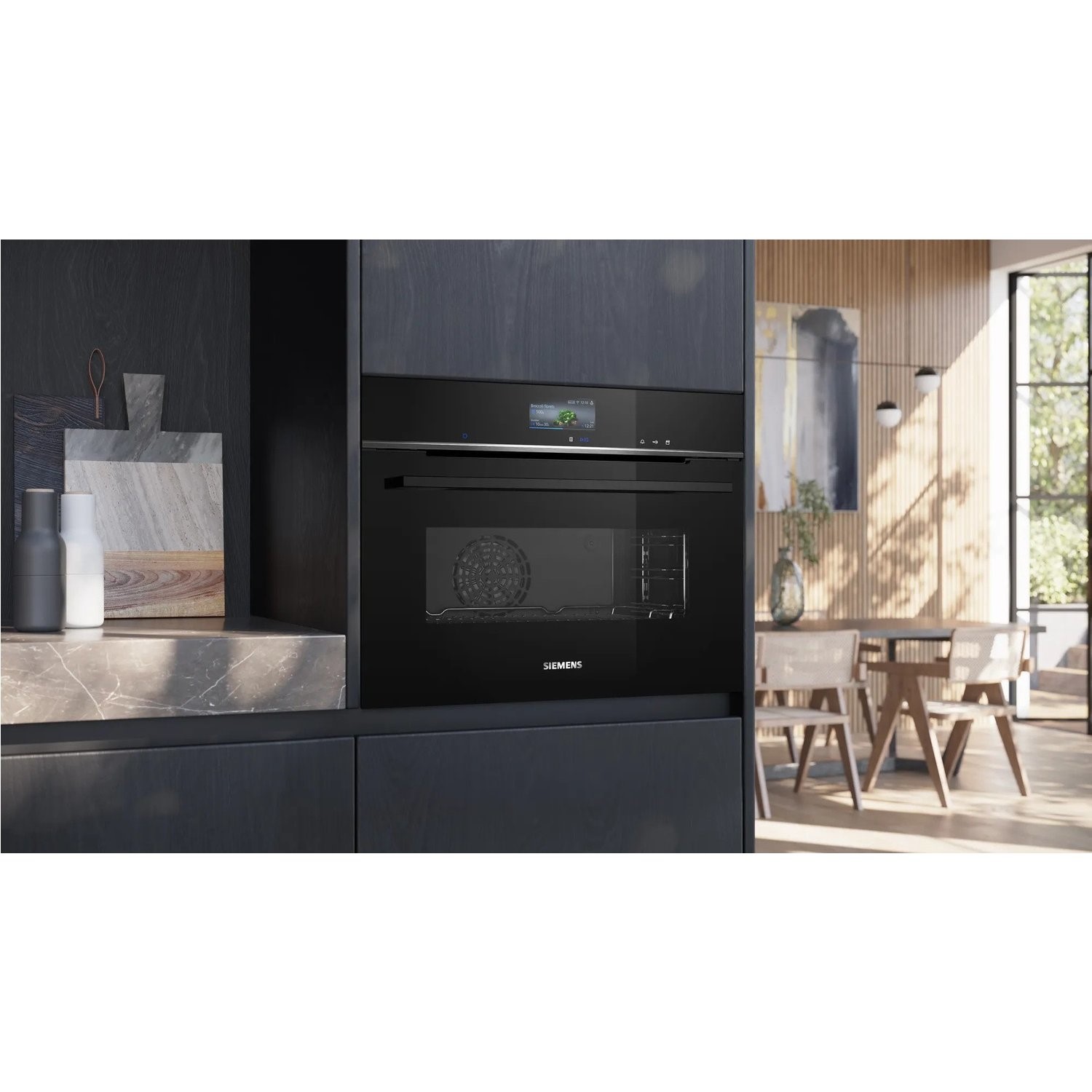 Siemens iQ700 Built-In Combination Microwave Oven - Black - Image 5
