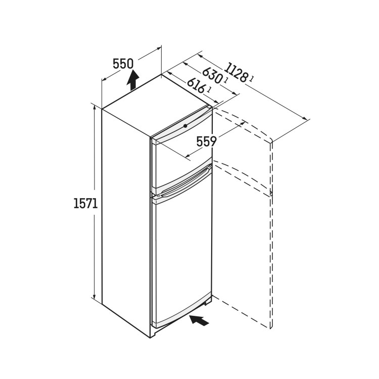 Liebherr 271 Litre 80/20 Freestanding Fridge Freezer - Silver - Image 4