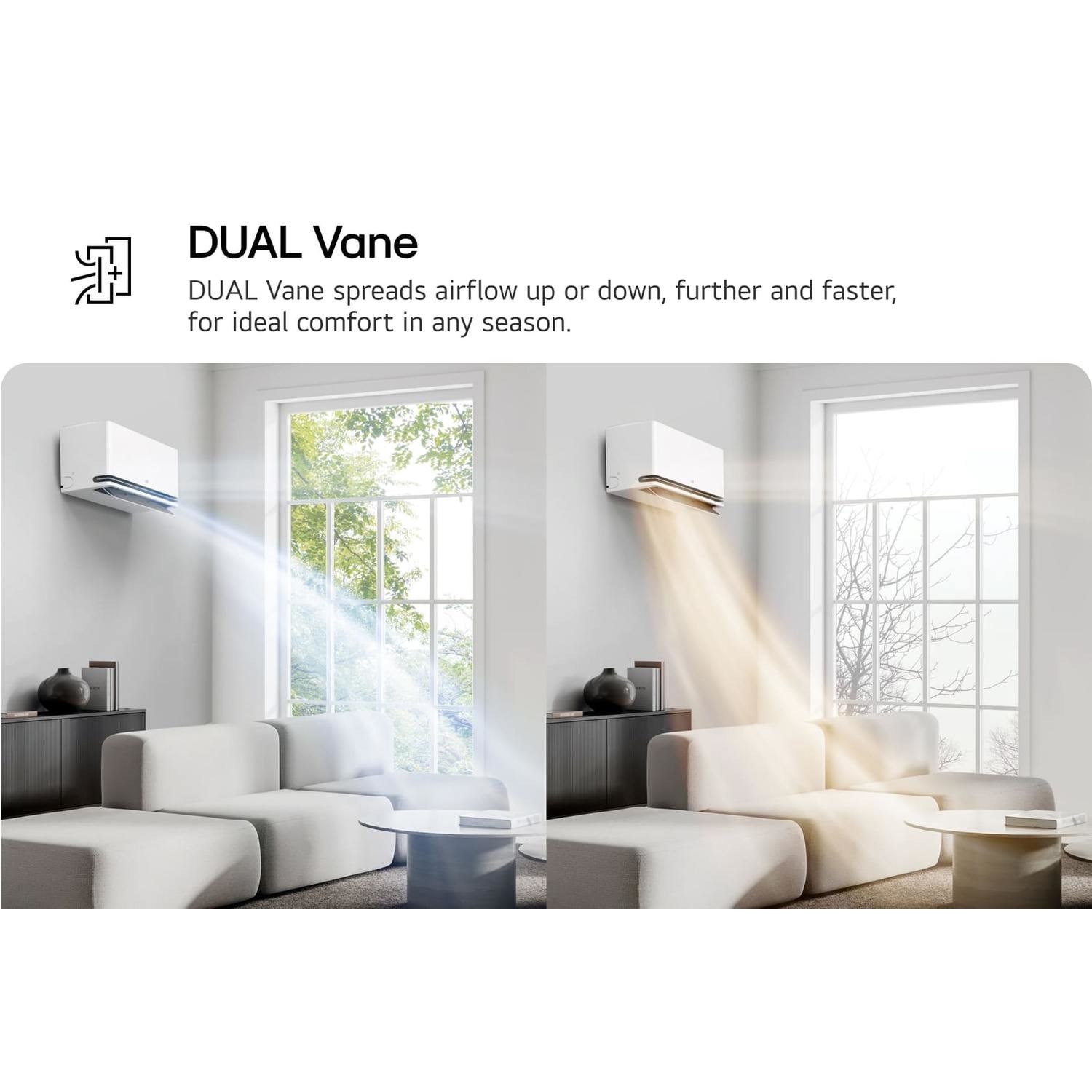 LG DualCool EZ18 Deluxe A++ 18000 BTU Smart Wall Mounted Split Air Conditioner with Heat Pump & Voice Control - Image 6