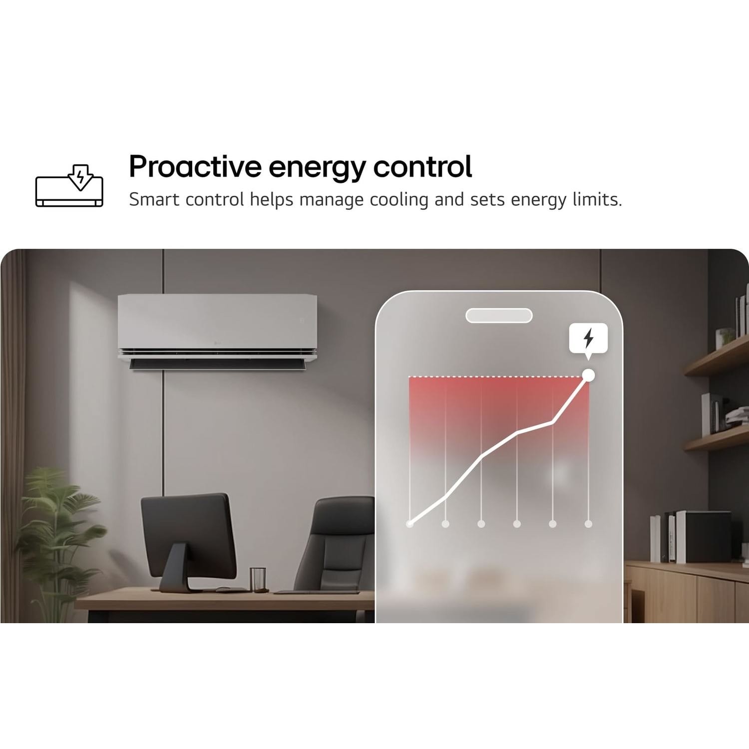 LG DualCool EZ18 Deluxe A++ 18000 BTU Smart Wall Mounted Split Air Conditioner with Heat Pump & Voice Control - Image 5