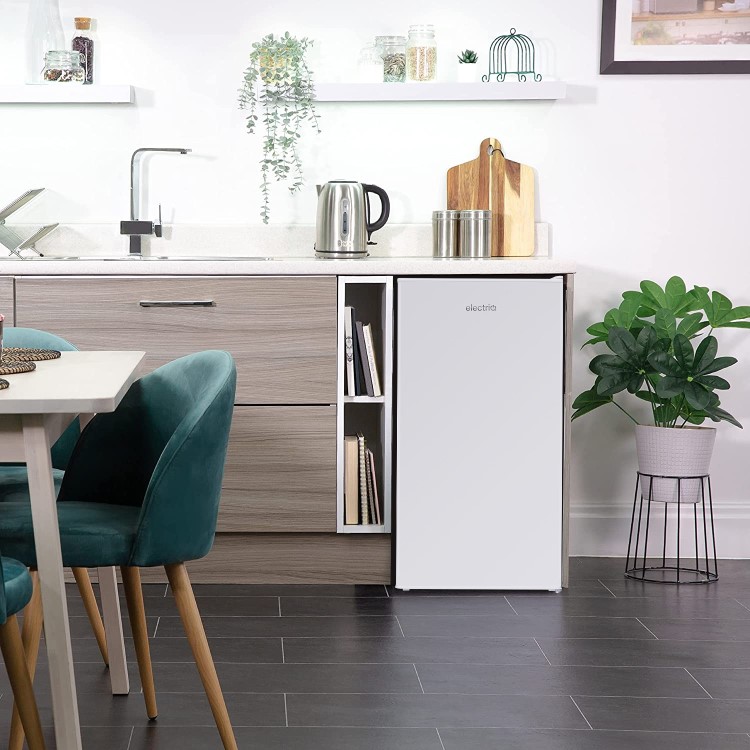 electriQ 62 Litre Freestanding Under Counter Fridge with Ice Box - White - Image 6