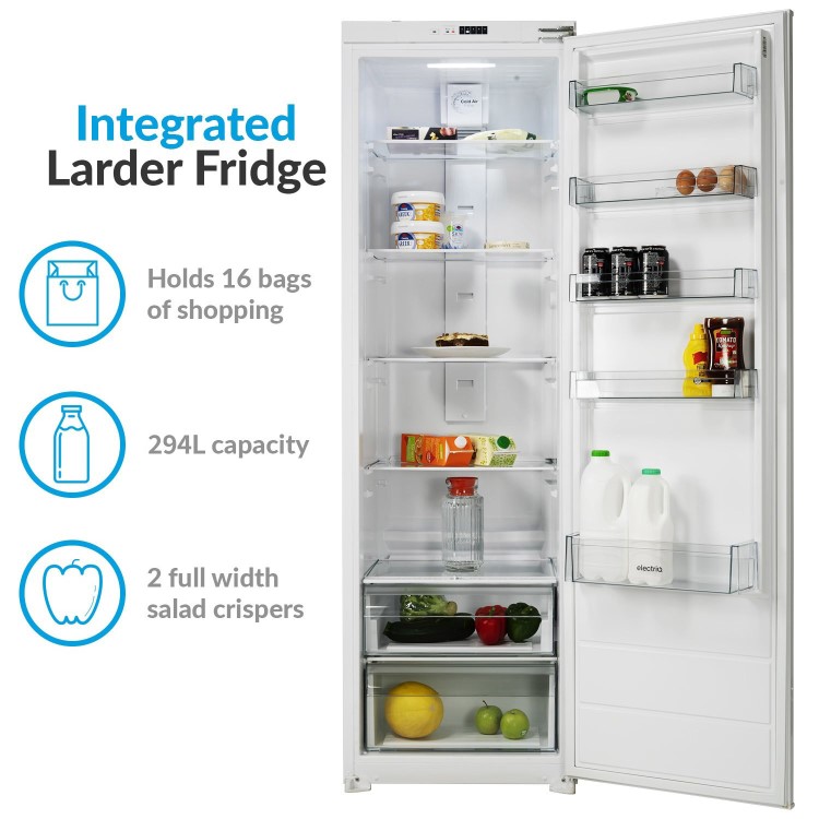 electriQ 294 Litre Integrated In Column Fridge - Image 5