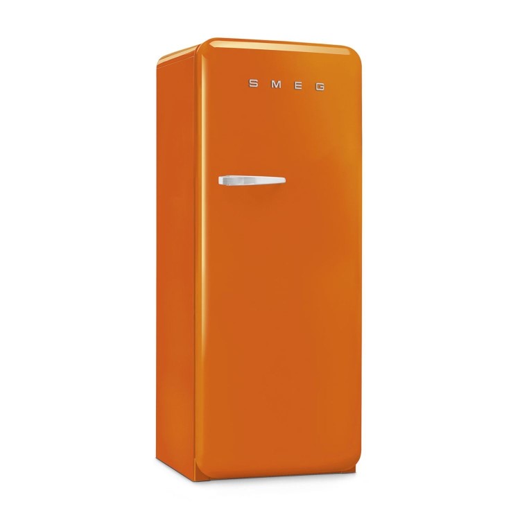Smeg 244 Litre Fifties Style Right Hand Hinge Freestanding Fridge With Ice Box – Orange - Image 2