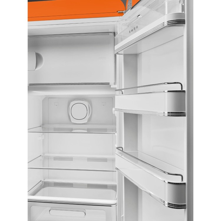Smeg 244 Litre Fifties Style Right Hand Hinge Freestanding Fridge With Ice Box – Orange - Image 7