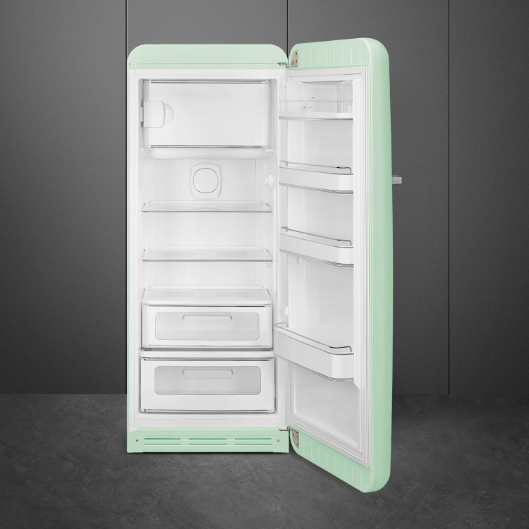 Smeg 244 Litre Fifties Style Right Hand Hinge Freestanding Fridge With Ice Box – Pastel Green - Image 4
