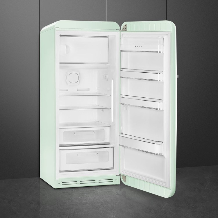 Smeg 244 Litre Fifties Style Right Hand Hinge Freestanding Fridge With Ice Box – Pastel Green - Image 5