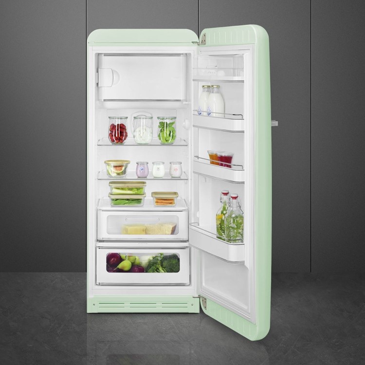 Smeg 244 Litre Fifties Style Right Hand Hinge Freestanding Fridge With Ice Box – Pastel Green - Image 6