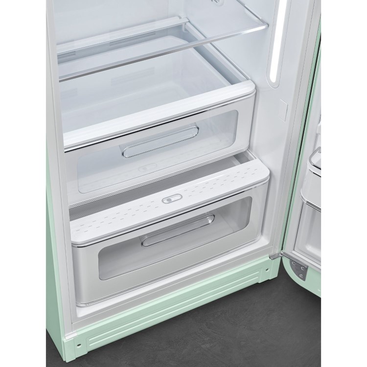 Smeg 244 Litre Fifties Style Right Hand Hinge Freestanding Fridge With Ice Box – Pastel Green - Image 9