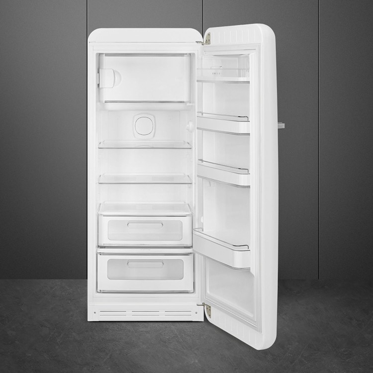 Smeg 244 Litre Fifties Style Right Hand Hinge Freestanding Fridge With Ice Box – White - Image 3