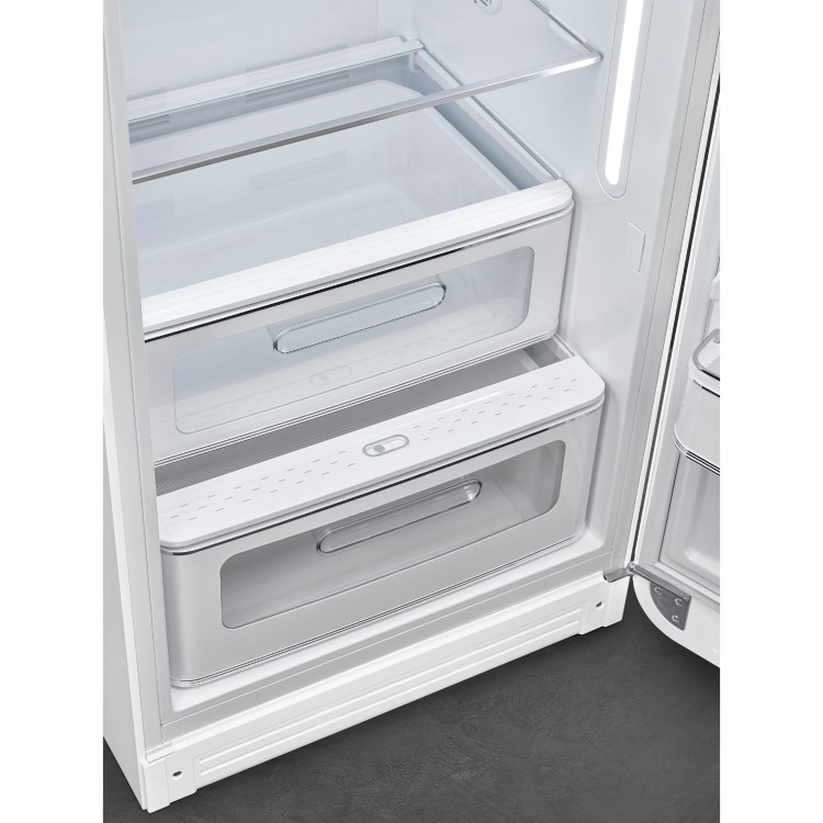 Smeg 244 Litre Fifties Style Right Hand Hinge Freestanding Fridge With Ice Box – White - Image 7
