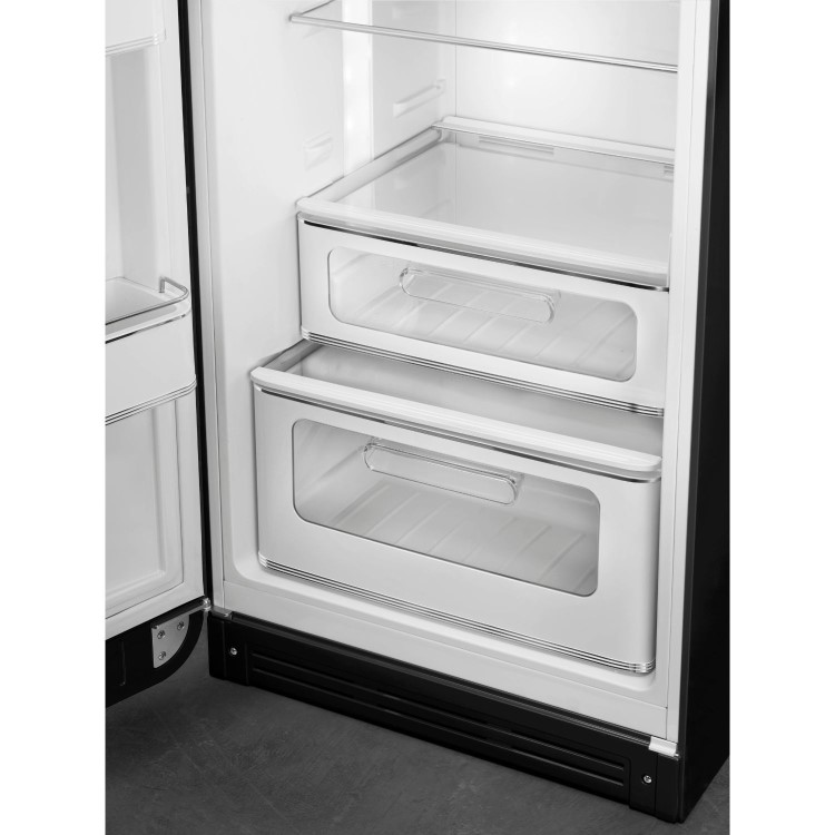 Smeg 294 Litre Fifties Style Left Hand Hinge 70/30 Fridge Freezer - Black - Image 6