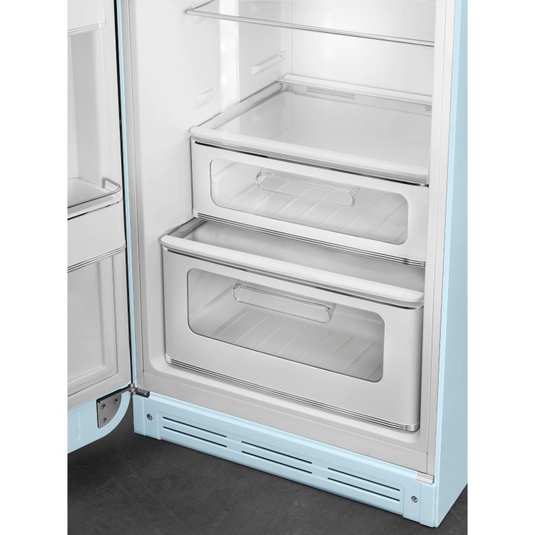 Smeg 294 Litre Fifties Style Left Hand Hinge 70/30 Fridge Freezer - Pastel Blue - Image 5