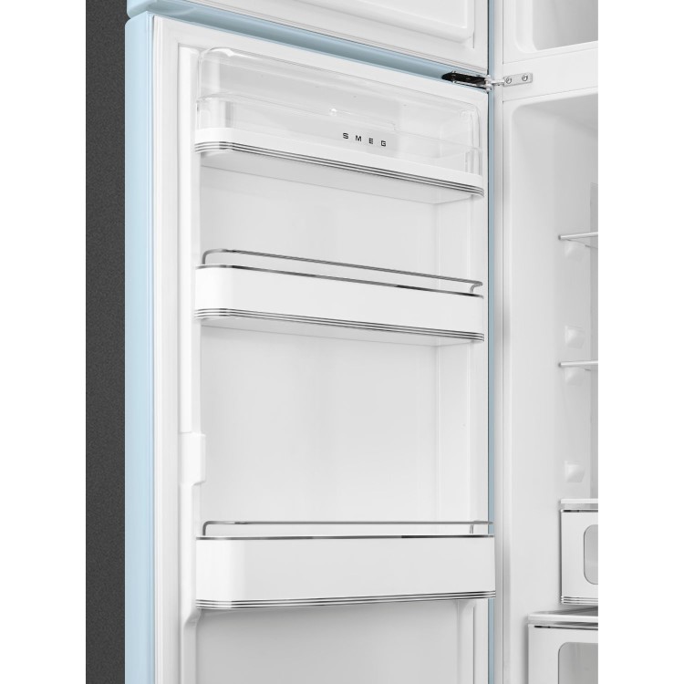 Smeg 294 Litre Fifties Style Left Hand Hinge 70/30 Fridge Freezer - Pastel Blue - Image 6