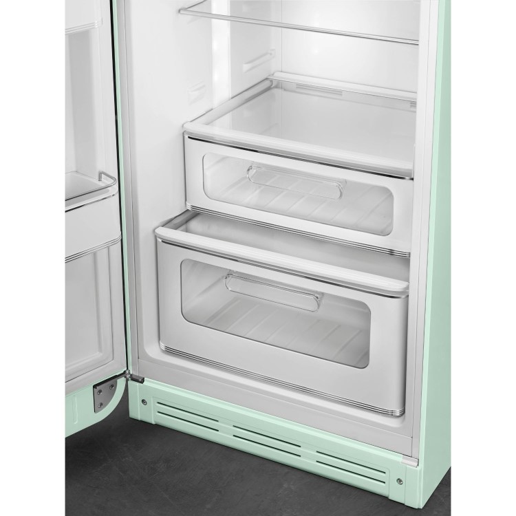 Smeg 294 Litre Fifties Style Left Hand Hinge 70/30 Fridge Freezer - Pastel Green - Image 5