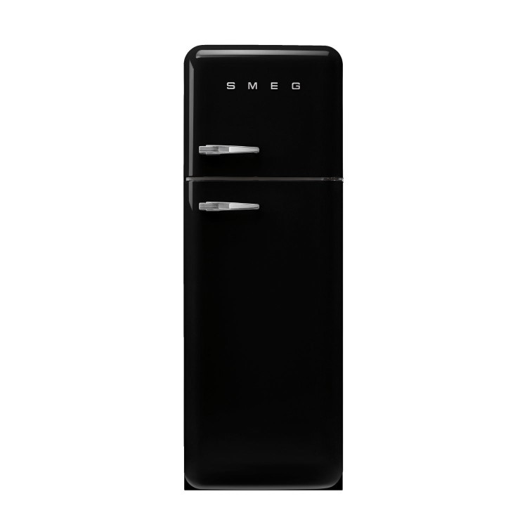 Smeg 294 Litre Fifties Style Right Hand Hinge 70/30 Fridge Freezer - Black