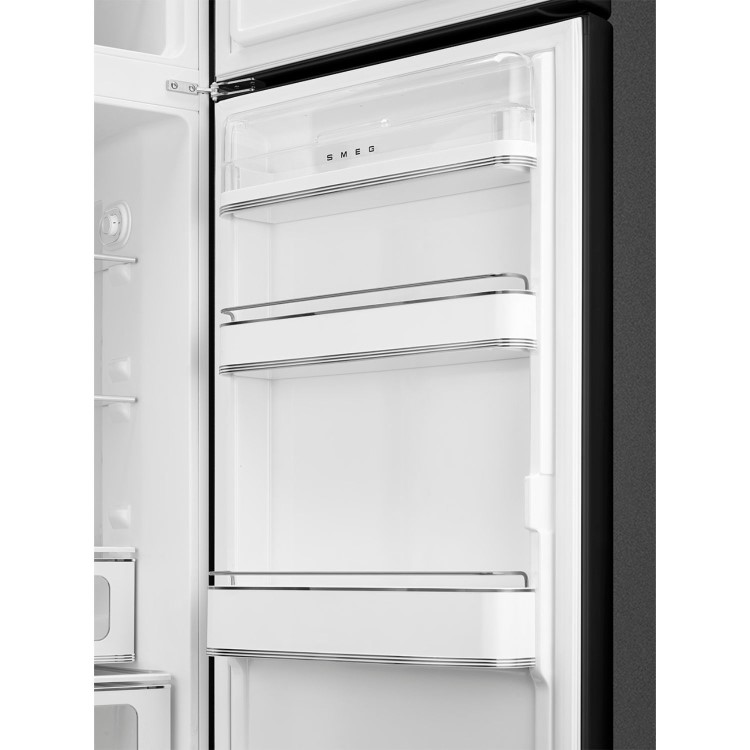 Smeg 294 Litre Fifties Style Right Hand Hinge 70/30 Fridge Freezer - Black - Image 4