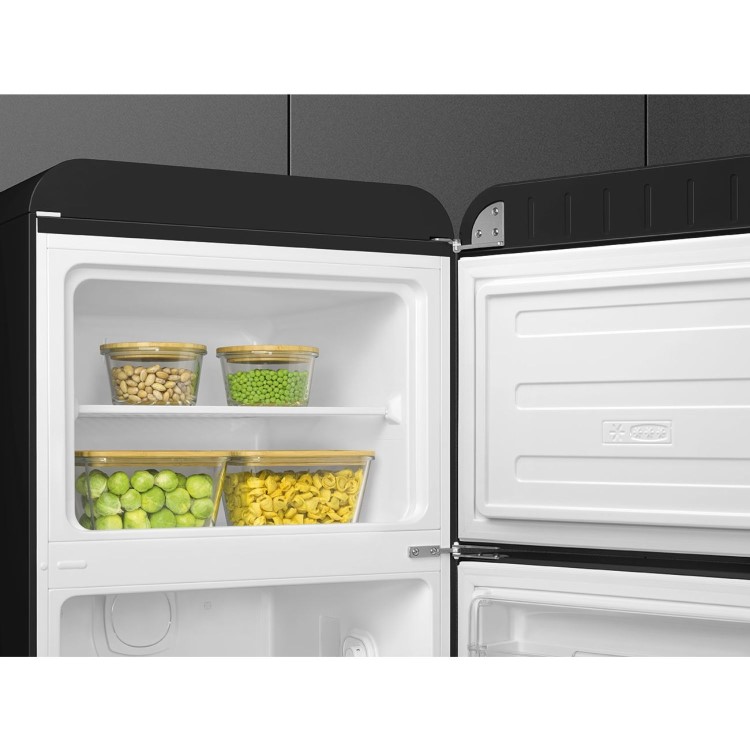 Smeg 294 Litre Fifties Style Right Hand Hinge 70/30 Fridge Freezer - Black - Image 7