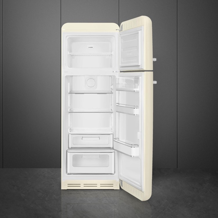 Smeg 294 Litre Fifties Style Right Hand Hinge 70/30 Fridge Freezer - Cream - Image 2