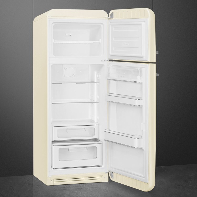 Smeg 294 Litre Fifties Style Right Hand Hinge 70/30 Fridge Freezer - Cream - Image 3
