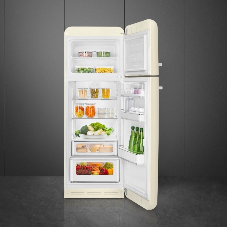 Smeg 294 Litre Fifties Style Right Hand Hinge 70/30 Fridge Freezer - Cream - Image 4