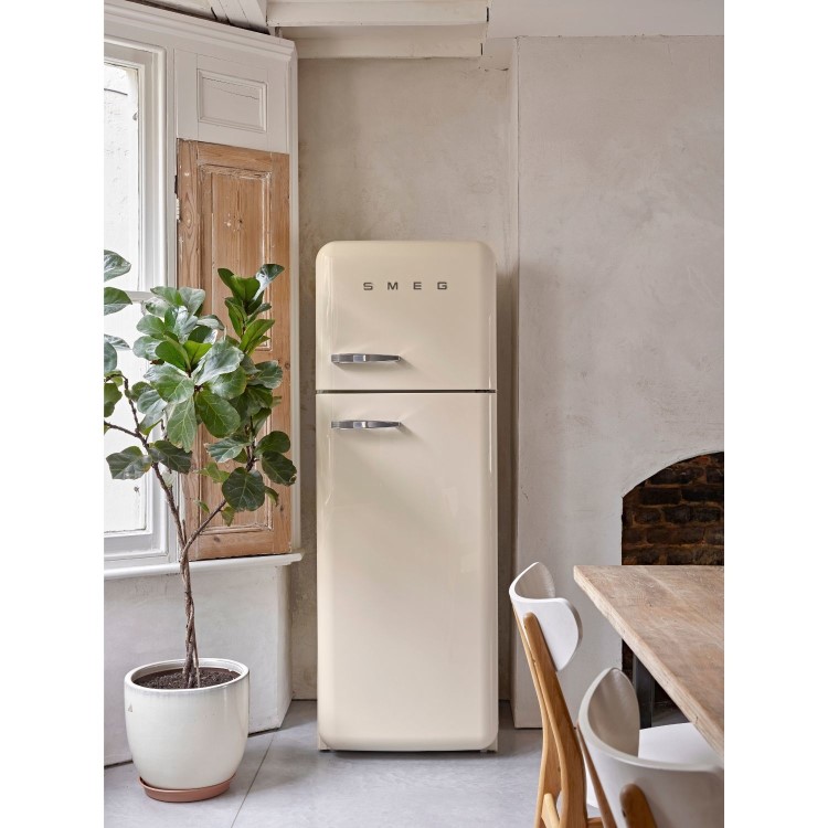 Smeg 294 Litre Fifties Style Right Hand Hinge 70/30 Fridge Freezer - Cream - Image 9