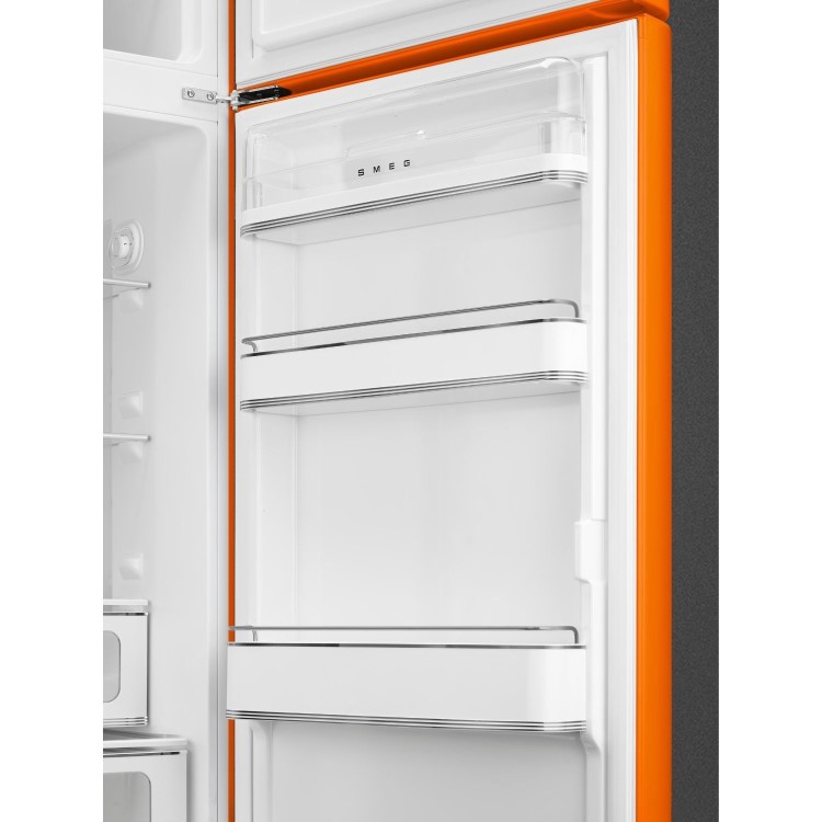 Smeg 294 Litre Fifties Style Right Hand Hinge 70/30 Fridge Freezer - Orange - Image 5