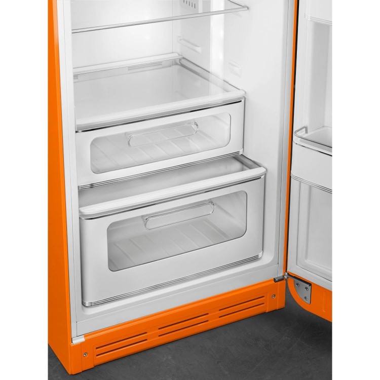 Smeg 294 Litre Fifties Style Right Hand Hinge 70/30 Fridge Freezer - Orange - Image 6