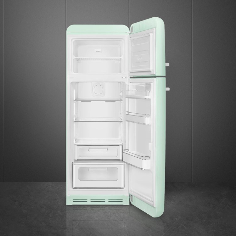 Smeg 294 Litre Fifties Style Right Hand Hinge 70/30 Fridge Freezer - Pastel Green - Image 2