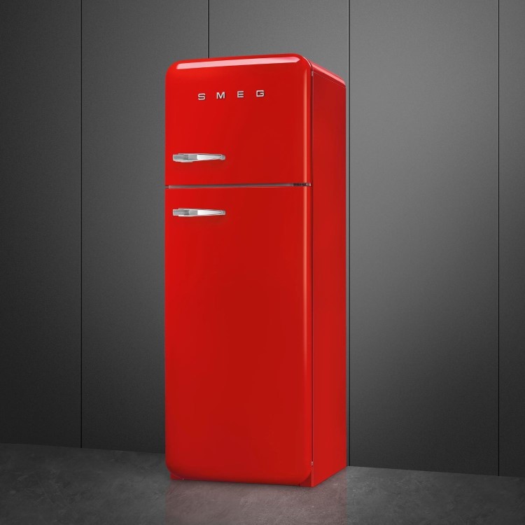 Smeg 294 Litre Fifties Style Right Hand Hinge 70/30 Fridge Freezer - Red - Image 3