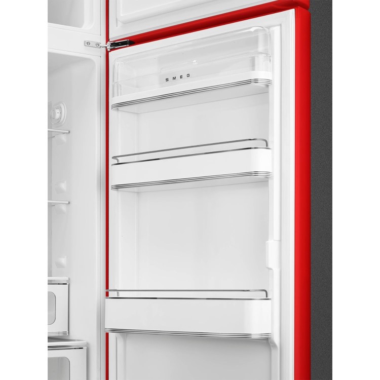 Smeg 294 Litre Fifties Style Right Hand Hinge 70/30 Fridge Freezer - Red - Image 7