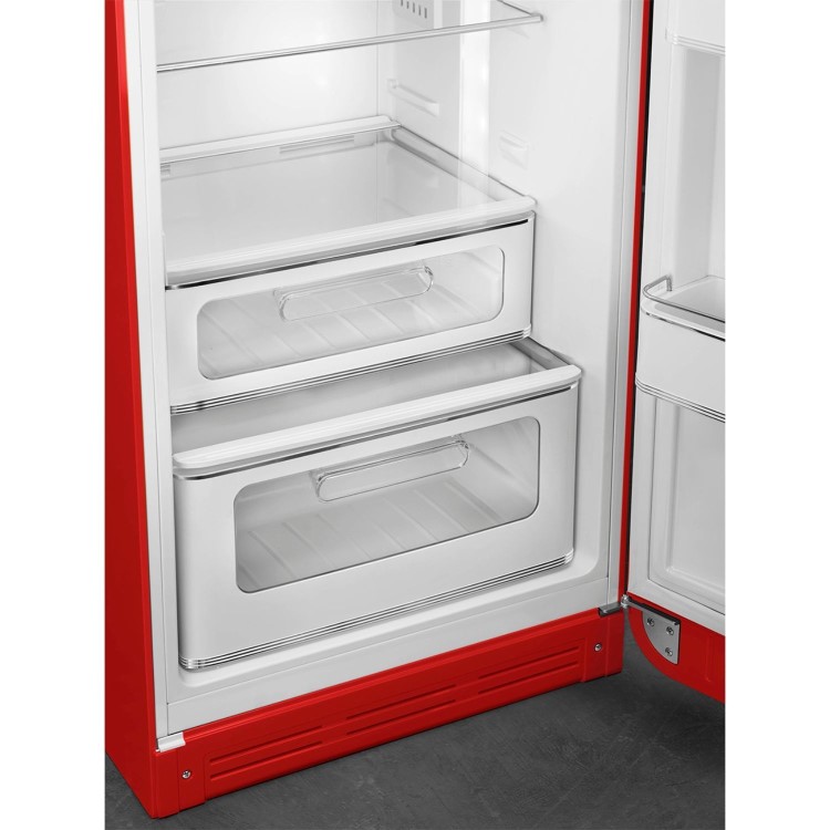 Smeg 294 Litre Fifties Style Right Hand Hinge 70/30 Fridge Freezer - Red - Image 9
