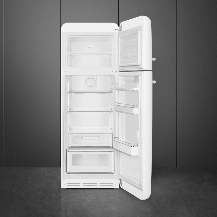 Smeg 294 Litre Fifties Style Right Hand Hinge 70/30 Fridge Freezer - White - Image 4