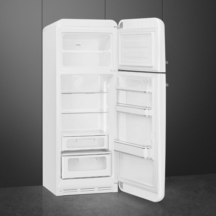 Smeg 294 Litre Fifties Style Right Hand Hinge 70/30 Fridge Freezer - White - Image 5
