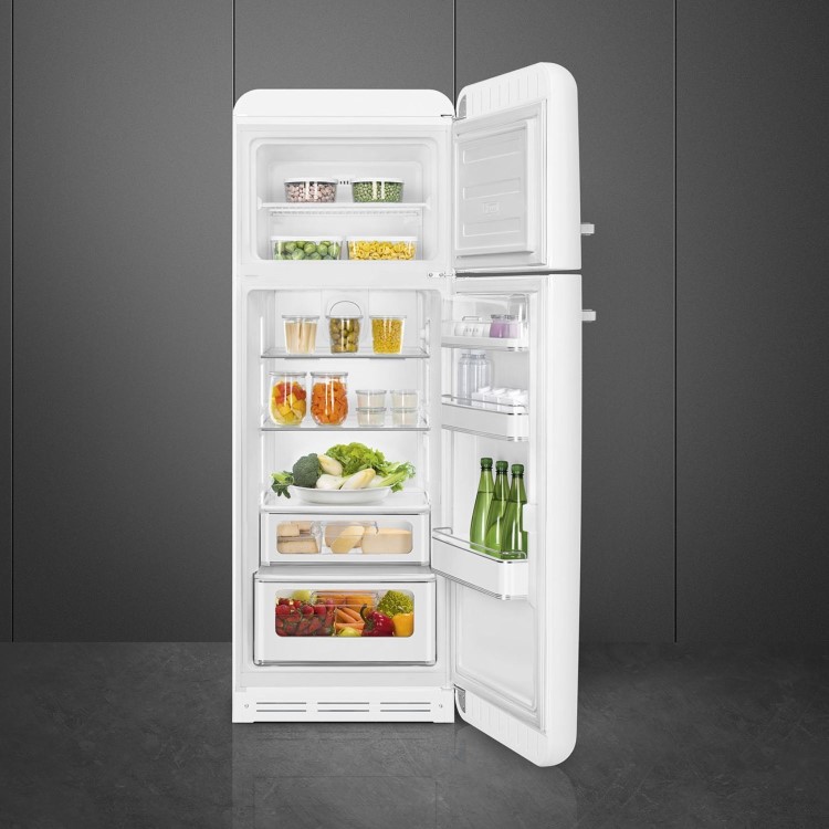 Smeg 294 Litre Fifties Style Right Hand Hinge 70/30 Fridge Freezer - White - Image 6