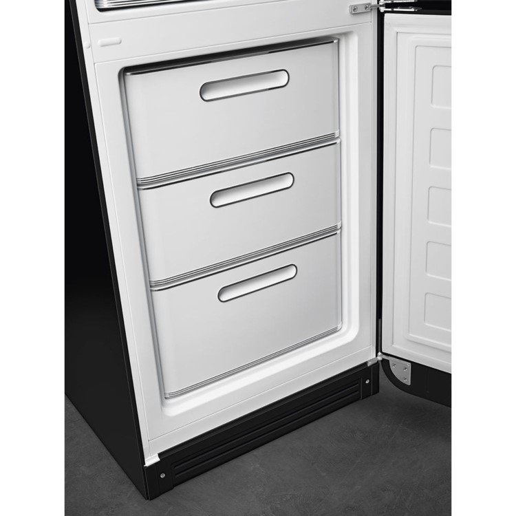 Smeg 331 Litre Fifties Style Right Hand Hinge 70/30 Fridge Freezer - Black - Image 6