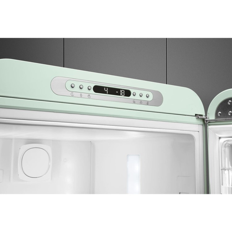 Smeg 331 Litre Fifties Style Right Hand Hinge 70/30 Fridge Freezer - Pastel Green - Image 4