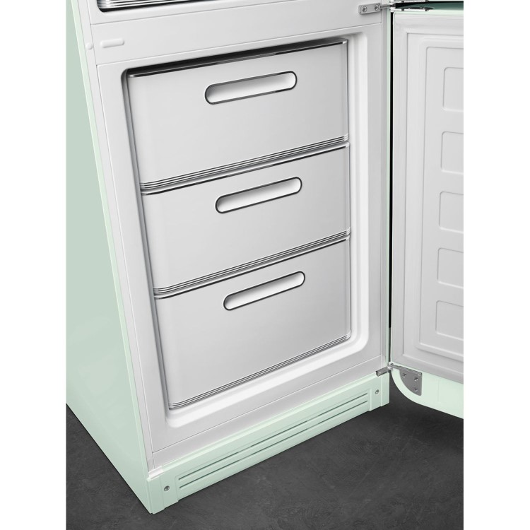 Smeg 331 Litre Fifties Style Right Hand Hinge 70/30 Fridge Freezer - Pastel Green - Image 8