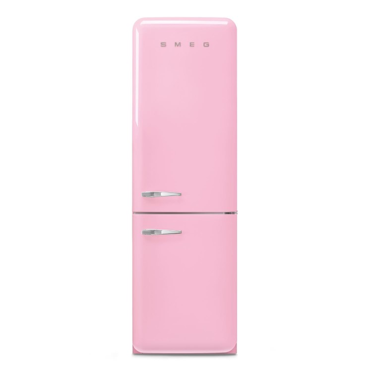 Smeg 331 Litre Fifties Style Right Hand Hinge 70/30 Fridge Freezer - Pink