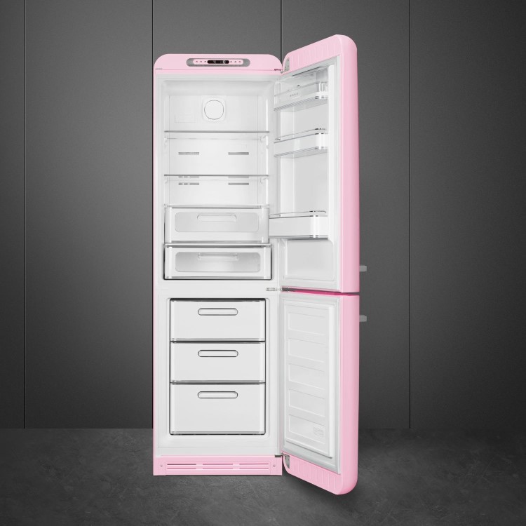 Smeg 331 Litre Fifties Style Right Hand Hinge 70/30 Fridge Freezer - Pink - Image 2