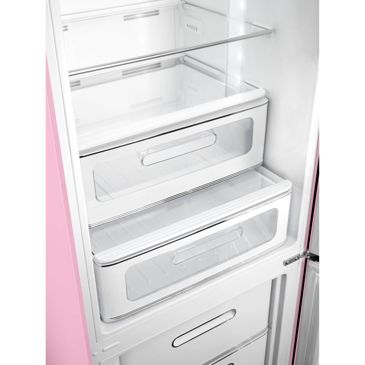 Smeg 331 Litre Fifties Style Right Hand Hinge 70/30 Fridge Freezer - Pink - Image 8